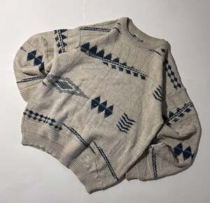 Vintage Porto Bello Geometric Pattern Knit Sweater Size S/P